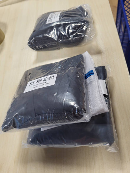 321069 - CARER Mbulesa pelenash për të rritur, 3 copë, të papërshkueshme nga uji, të padukshme, stil Boxer, hapje të rregullueshme për këmbët, të brendshme plastike unisex, të zeza, madhësia XXL