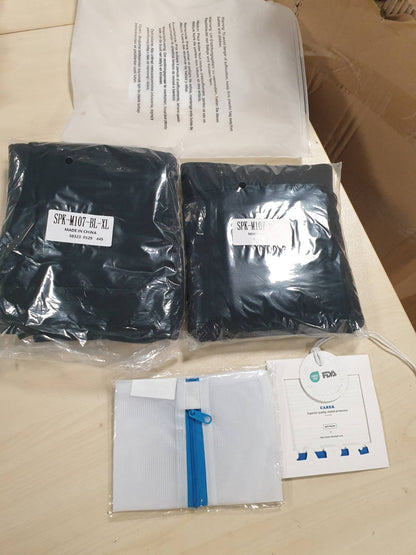 321114 - Pako KUJDESI me 2 Boksera për Burra kundër Inkontinencës 250ml, Pambuk i Butë Thithës, i Ajrosur, i Papërshkueshëm nga Lëkura, i Larëshëm, i Ripërdorshëm, i Zi, Madhësia XL