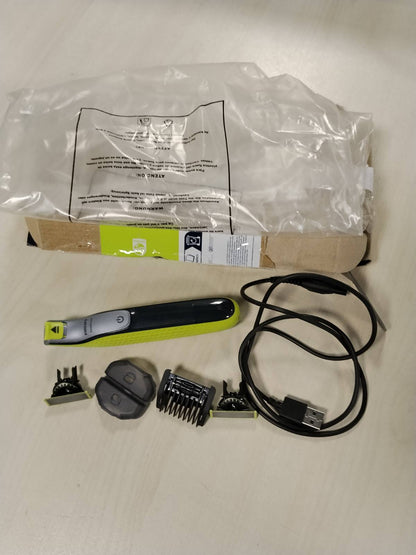 321130 - PHILIPS OneBlade 360 Hybrid Face, Makinë elektrike rroje/prerëse mjekre, 2 tehe 360 për fytyrën, 1 krehër 5-në-1 i rregullueshëm (modeli QP2734/30)
