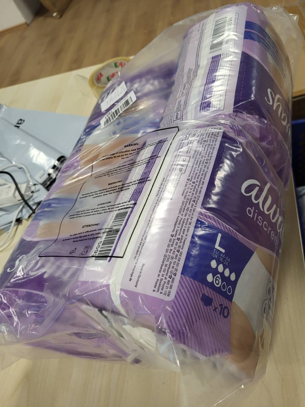 321234 - ALWAYS DISCREET Të brendshme për inkontinencë për femra, të mëdha, pako me 40 copë, 1 muaj
