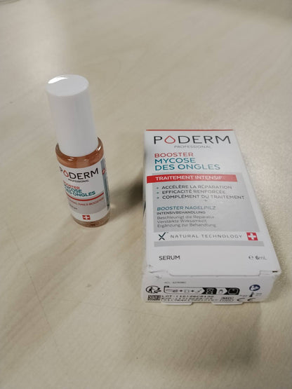 321366 - PODERM - PËRFORCUES PËR TRAJTIMIN E KËRPUDHAVE TË THONJVE, për infeksione kërpudhore të vështira, kujdes profesional për këmbët/duart, prodhuar në Zvicër