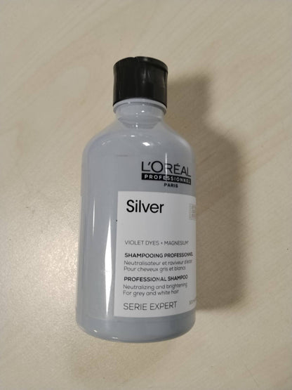 321517 - L'OREAL PROFESSIONNEL Shampo kundër zverdhjes së argjendtë 300 ml - për Burra dhe Gra, me pigmente vjollce për flokë gri dhe të bardhë