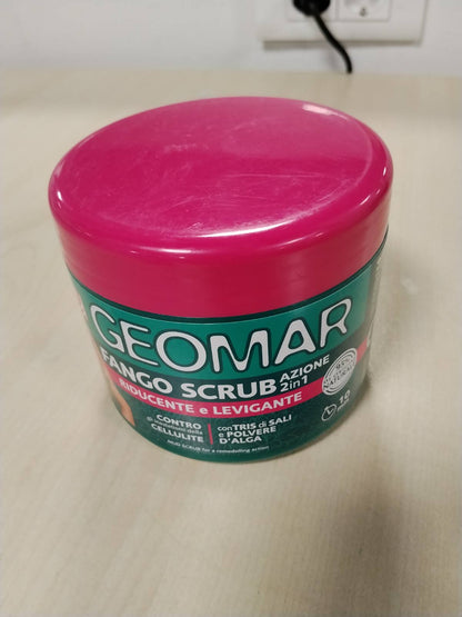 321643 - GEOMAR Skrab me baltë, 600 g, Veprim 2-në-1, Zvogëlues dhe Zbutës