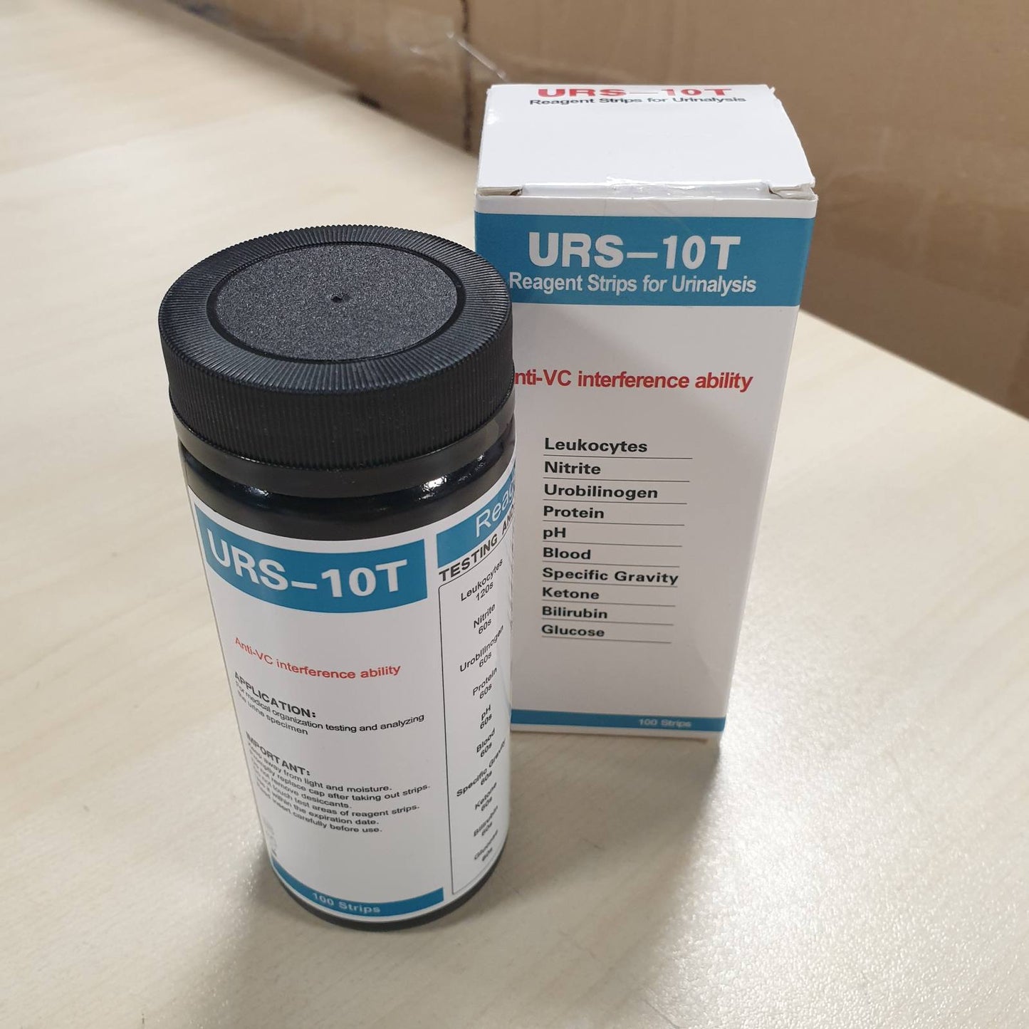 321790 - 100 Shirita Testimi të Urinës, Vetë-Test për Analizën e Urinës, Parametra: Glukozë, pH, Proteina, Ketone, Gjaku, Leukocitet