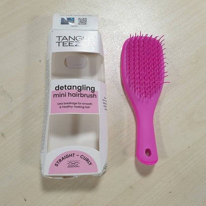 321913 - TANGLE TEEZER - Ultimate Detangler i Vogël, për Flokë të Lagur dhe të Tharë, Furçë Detangler për të Gjitha Llojet e Flokëve, Rozë
