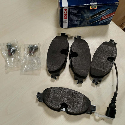 322306 - BOSCH BP1505 - Fletë frenash të përparme për makina - Set me 4 fletë frenash - I çertifikuar ECE-R90 - Pa bakër - Me aksesorë