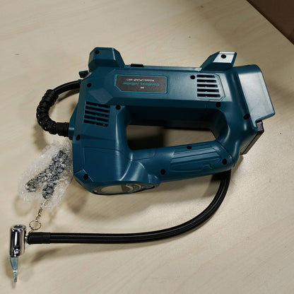 322307 - QUPERR Kompresor pa tel i pajtueshëm me baterinë Makita 18V, deri në 10.34 bar, me dritë LED dhe ndalesë automatike, për makinë, motoçikletë, biçikletë, topa (bateria nuk përfshihet)