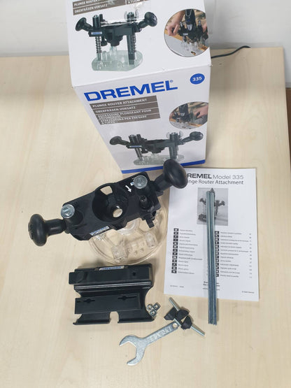 322343 - DREMEL Fryrëse Zhytëse 335, aksesor rrotullues për frezim, prerje, shpim, përfundim dhe punime intarsimi