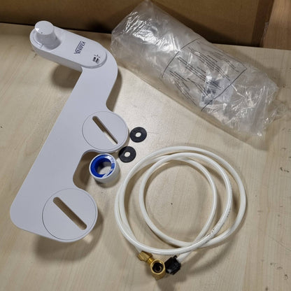 322430 - KMINA Bide Tualeti Jo-Elektrike (Tub 80 cm, Ujë i Ftohtë), Spërkatës Uji i Rregullueshëm, i Bardhë