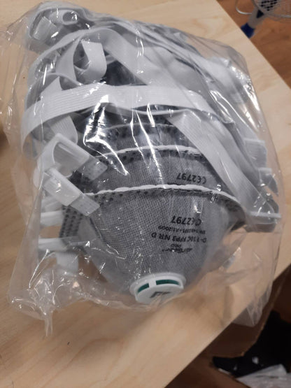 322440 - AIRGEARPRO Maskë D-110C FFP3 me Valvul, paketë me 10 copë, maskë pluhuri, mbrojtje respiratore