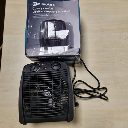 322487 - M MIMOTEC Ngrohës elektrik me ventilator 2000W, ngrohje dyshemeje portative, fuqi e dyfishtë 1000/2000W, zhurmë e ulët <53 dB, IP20, për dhoma deri në 20 m²