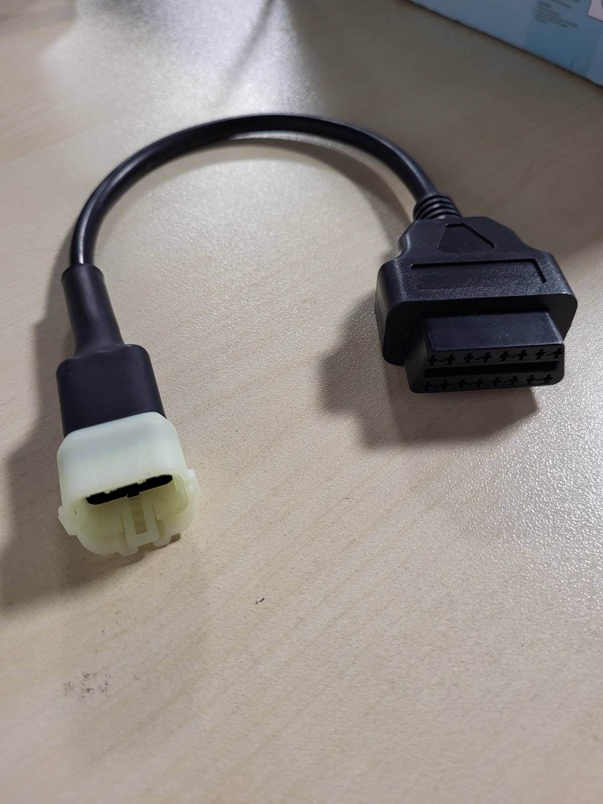 322492 - GOLITON Kabllo Adaptori Diagnostikues OBD2 OBDII, 6-pin në 16-pin, i pajtueshëm me motoçikletat KTM