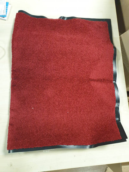 322520 - QILIMA FunkyBuys 60 cm x 90 cm, Qilim dere jo-rrëshqitës, i kuq, për ambiente të brendshme dhe të jashtme, mbështetje gome, super thithës