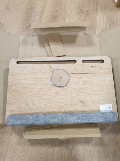 322534 - VIGO LS02X Tabak prej druri për laptop (Lisi dhe Gri)