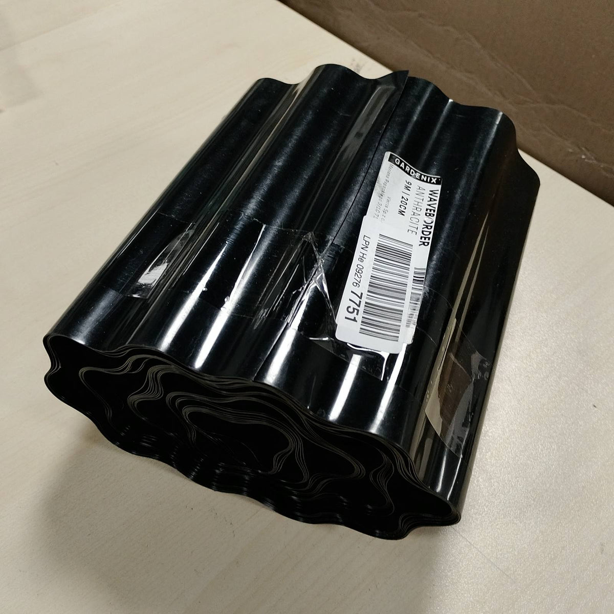 322630 - GARDENIX Bordurë Plastike 9m, Lartësi 20cm, Antraciti, Fleksibël, Rezistent ndaj Motit