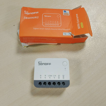 322668 - SONOFF Ndërprerës inteligjent ZBMINIR2, Ndërprerës drite Smart Switch 3.0, Funksionon me Alexa dhe Google Home, Kërkohet qendër, Kërkohet teli neutral