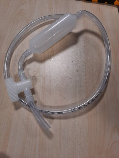 322673 - HÜNERSDORFF Pompë thithëse me valvul mbyllëse dhe tub, transparente, e prodhuar në Gjermani