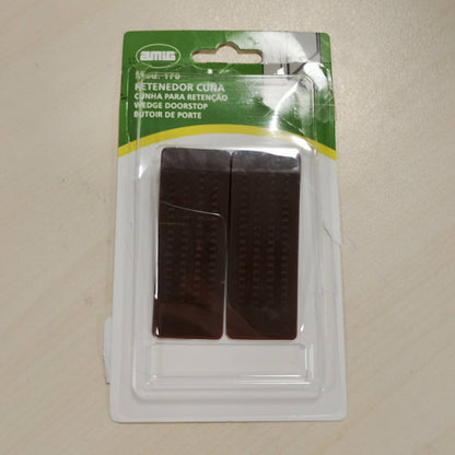 322773 - AMIG Ndalesë Dere me Pykë - Ngjyrë Kafe - Mbajtëse Dere Plastike - Pykë Plastike e Fortë me Shenja Anti-Rrëshqitëse