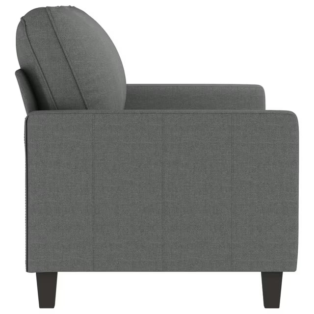 265102 - vidaXL Divan 2-Ulësesh 140 cm – Pëlhurë Gri e Errët