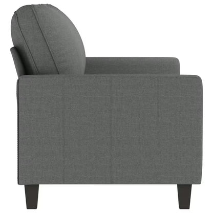 265102 - vidaXL Divan 2-Ulësesh 140 cm – Pëlhurë Gri e Errët