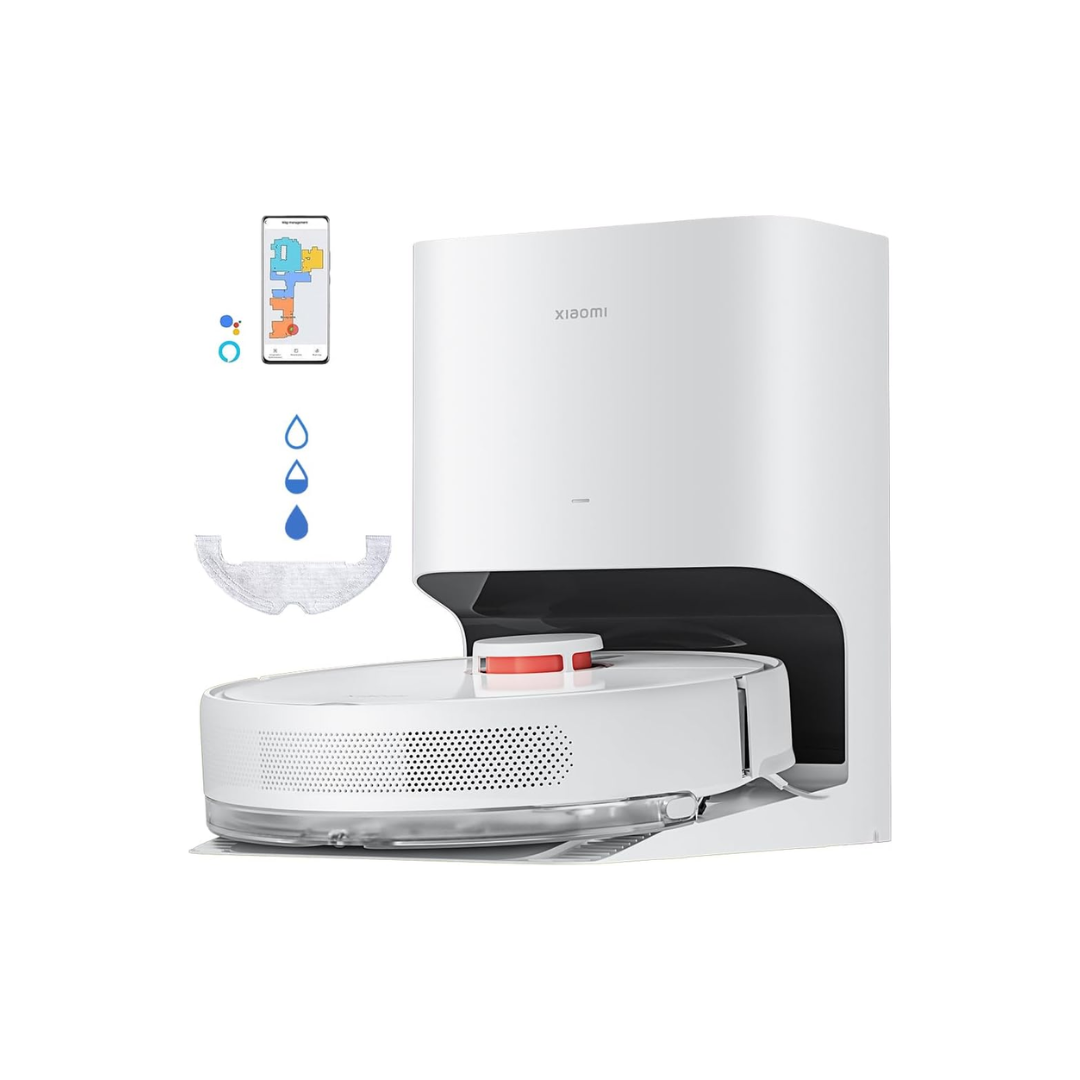 144024 - XIAOMI Fshesa Robotike X10, Fshesa e Dyshemeve me Zbrazje Automatike te Pluhurit, Thithje 4000Pa, Ideale per Qime Kafshesh Shtepiake, Bateri 5200mAh, Navigim Lidar, Harta e Personalizuar, Kontrolluar nga Aplikacion