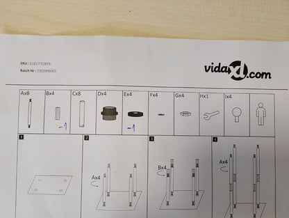 333492 - VidaXL Mbështetëse altoparlantësh 2 copë, xham i zi i temperuar, dizajn me 4 shtylla