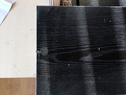 333562 - VIDA XL Dollap Lavamani për Banjo, Lisi i Zi 100x38,5x48 cm, Dru i Inxhinieruar