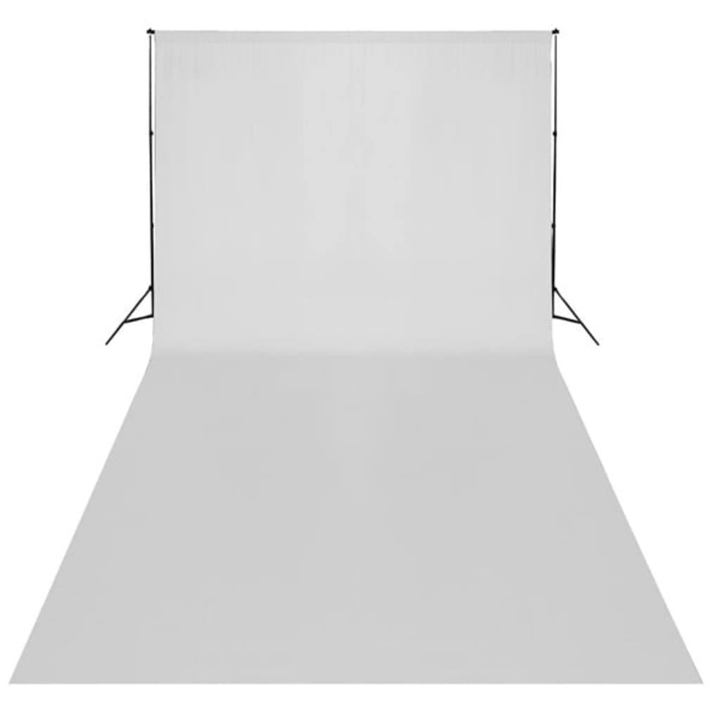 334096 - vidaXL Sfond pa mbështetëse 600x300 cm pambuk i bardhë