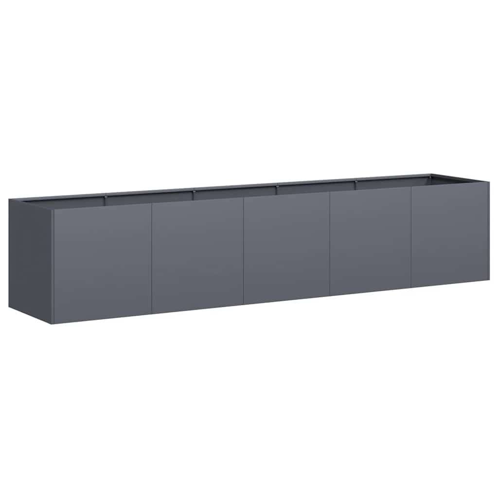 334168 - VidaXL Vazo lulesh antracit 200x40x40 cm prej çeliku të petëzuar në të ftohtë