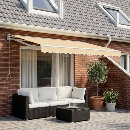 334316 - vidaXL Pëlhurë Zëvendësuese Valance për Tende - Krem (3 x 2.5 m)