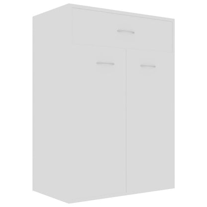334441 - vidaXL Dollap Këpucësh 60x35x84 cm i bardhë prej druri të projektuar