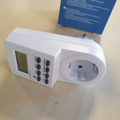 335298 - UNITEC Kohëmatës Dixhital Javor, Për Përdorim të Brendshëm, Programim Ditor dhe Javor, Ekran LCD, I Bardhë