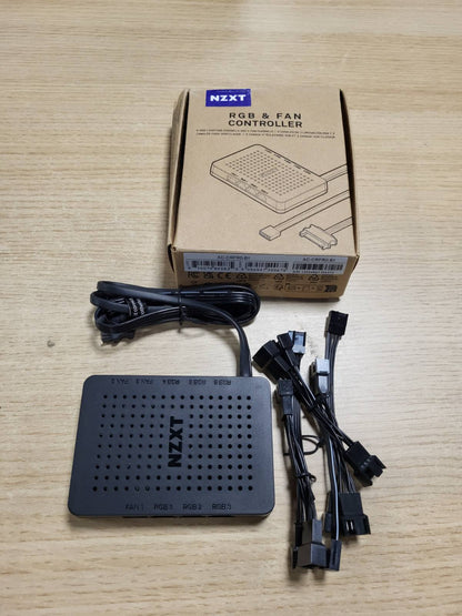335841 - Kontrollues NZXT për RGB dhe ventilatorë - AC-CRFR0-B1-6 - 6 kanale ndriçimi RGB - 3 kanale për ventilatorë - Personalizim i ndriçimit RGB - Ngjyrë e zezë
