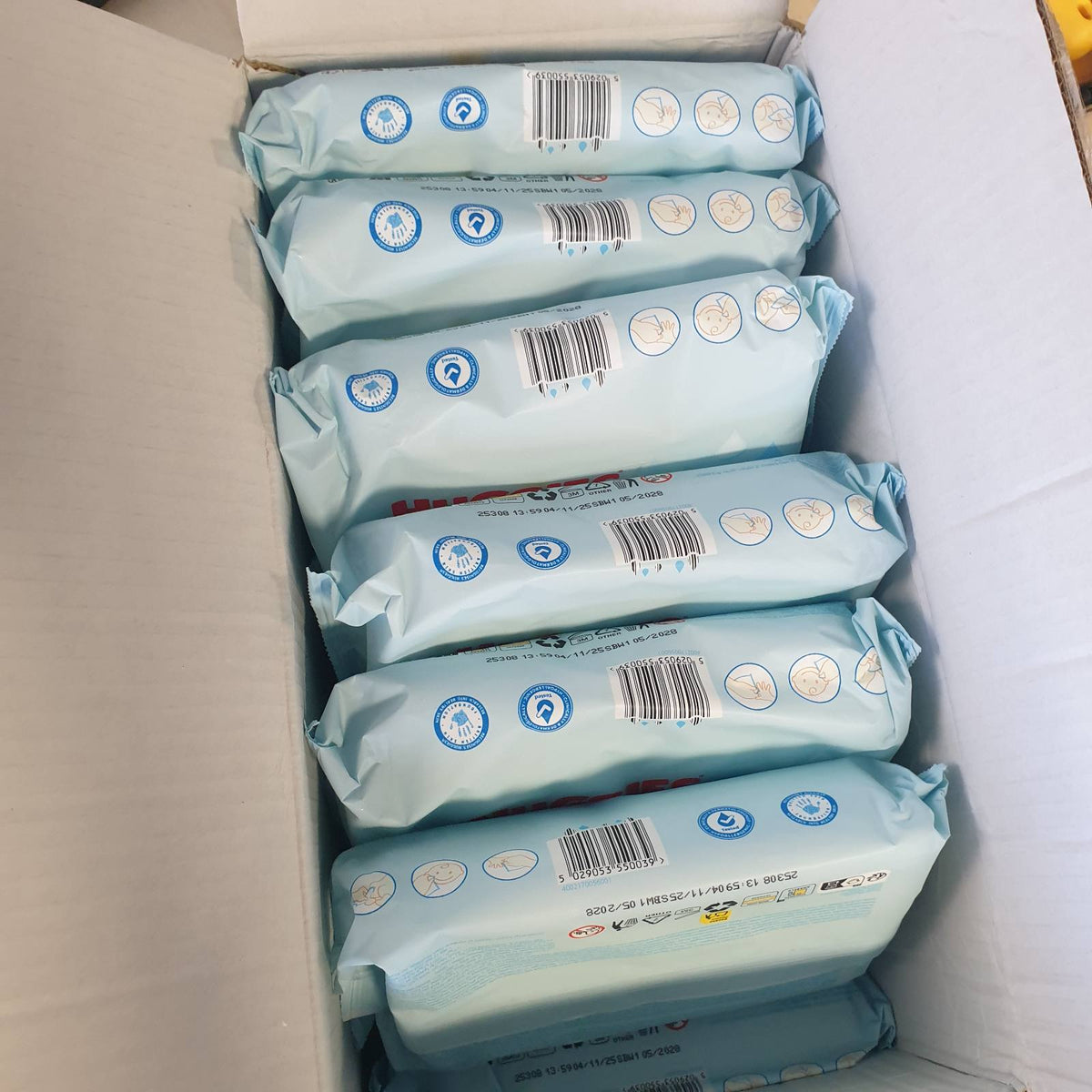 336555 - HUGGIES Peceta natyrale për fëmijë, 99% ujë i pastër, hipoalergjike, të testuara dermatologjikisht, 672 copë (12 x 56)