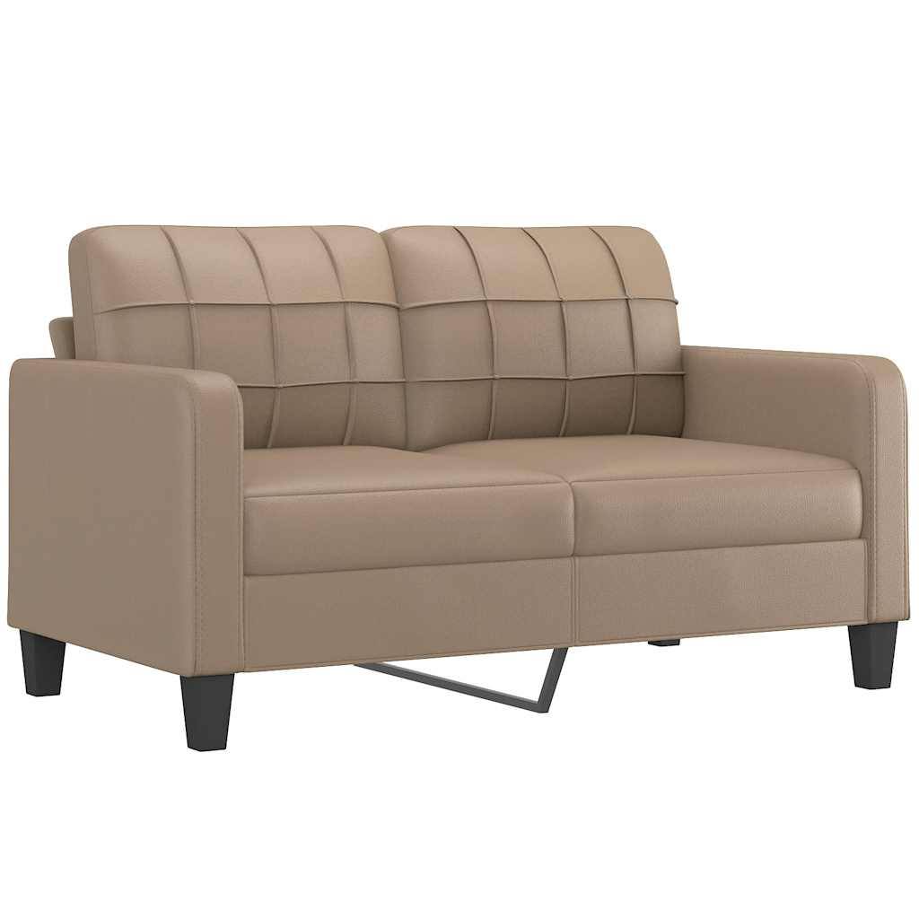 280457 - vidaXL Divan 2-Vendësh ngjyra Cappuccino 140 cm Lëkurë Artificiale