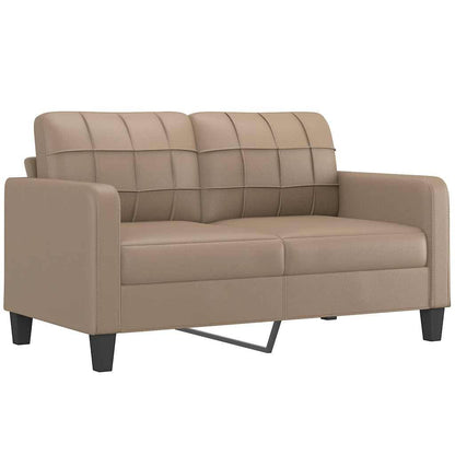280457 - vidaXL Divan 2-Vendësh ngjyra Cappuccino 140 cm Lëkurë Artificiale