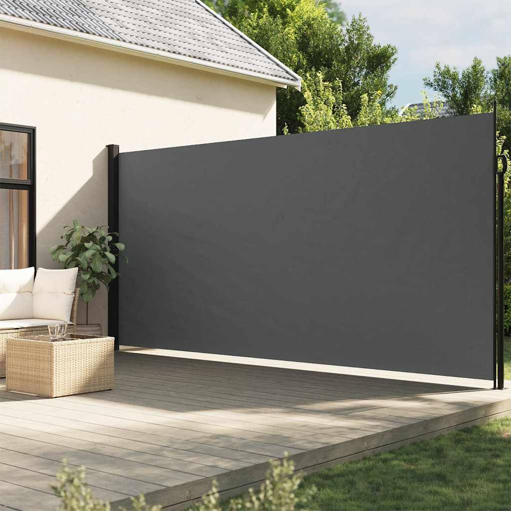 291436 - vidaXL Tendë Anësore e Palosshme, Ngjyrë Antraciti 200x500 cm