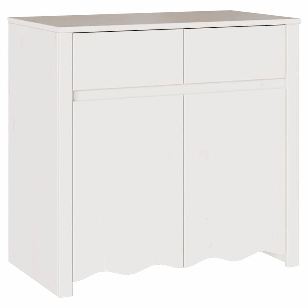 280176 - vidaXL Bufe Drammen e Bardhë 79 x 43 x 75.5 cm Dru Pishe i Fortë