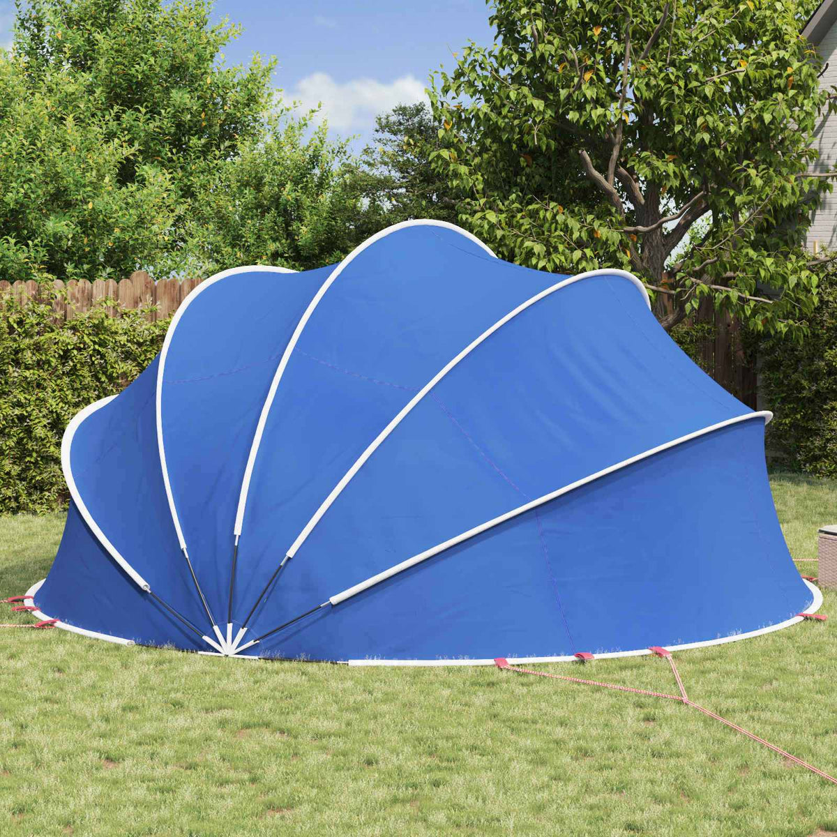 291423 - vidaXL Kupolë pishine 500 x 500 x 236 cm, poliester 185T me veshje PU