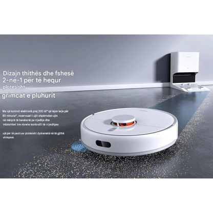 144024 - XIAOMI Fshesa Robotike X10, Fshesa e Dyshemeve me Zbrazje Automatike te Pluhurit, Thithje 4000Pa, Ideale per Qime Kafshesh Shtepiake, Bateri 5200mAh, Navigim Lidar, Harta e Personalizuar, Kontrolluar nga Aplikacion