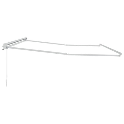244760 - Kornizë Tende Manuale vidaXL, e Rregullueshme, e Bardhë, Çelik 5 x 3 m