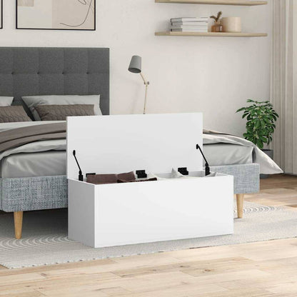 244621 - vidaXL Kuti Ruajtjeje e Bardhë 90x35x35 cm Dru i Inxhinieruar