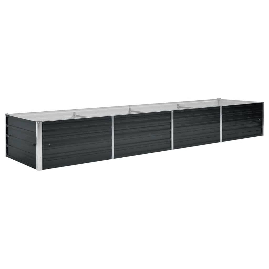 280081 - vidaXL Shtrat i Ngritur për Kopsht, Ngjyrë Antraciti 320x80x45 cm, Çelik i Galvanizuar