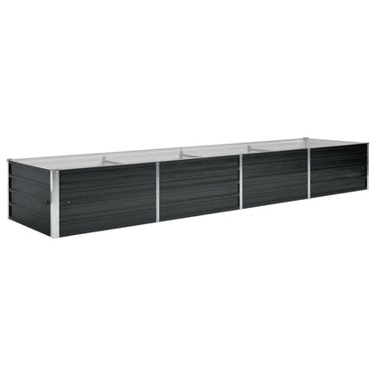 280081 - vidaXL Shtrat i Ngritur për Kopsht, Ngjyrë Antraciti 320x80x45 cm, Çelik i Galvanizuar
