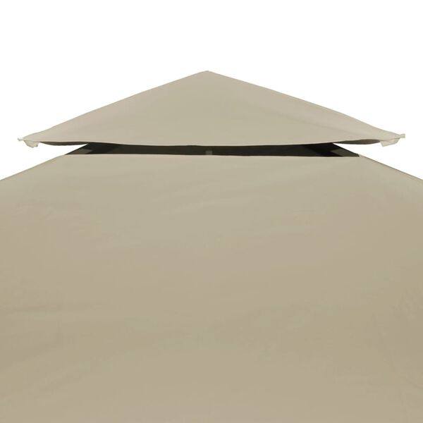 280300 - vidaXL Mbulesë Tende për Gazebo Zëvendësuese 310 g / m² Bezhë 3 x 3 m