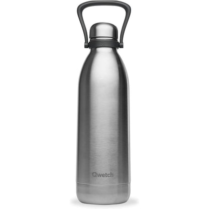 221925 - QWETCH Shishe Termike Titan e Madhe 1.5L prej Çeliku Inoks, mban pijet të ftohta për 48 orë dhe të nxehta për 16 orë, e papërshkueshme nga rrjedhjet dhe pa BPA, me dorezë, termos për kamping, piknikë dhe familje