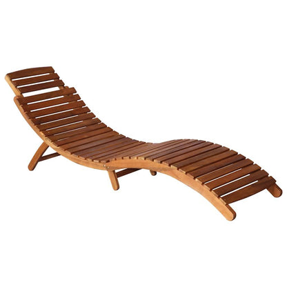 291440 - VIDAXL Shezlong me tavolinë, dru masiv akacieje 182cm