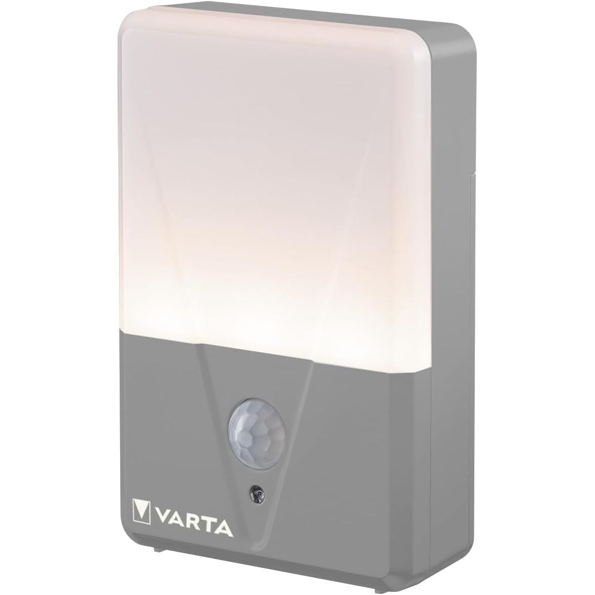 216011 - VARTA Dritë nate LED me sensor lëvizjeje, duke përfshirë 3 bateri AAA, instalim: me vidë, magnet ose shirit ngjitës 3M, rezistente ndaj spërkatjeve, fikje automatike, e bardhë