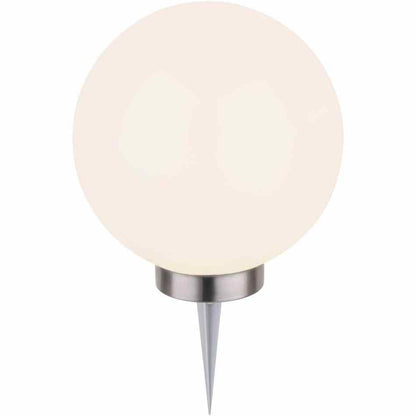 288883 - Dehner Sferë drite diellore me majë toke, Ø 20 cm, Material: Plastikë, e bardhë