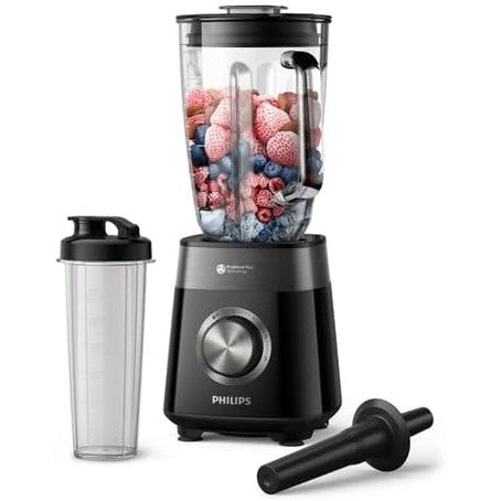 162143 - PHILIPS Blender Series 5000 - Motor 1200W, Teknologji ProBlend Plus, Pjesë të Sigurta për Lavastovilje, Kapacitet 2L, Ngjyra e Zezë (HR3031/00)